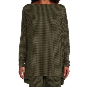 Bryn Walker Dimitri Tunic Nocciola Houndstooth Top